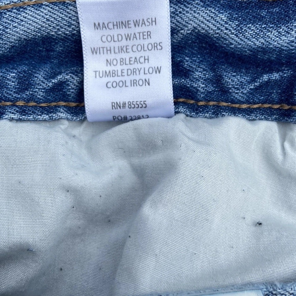 Pistola Women's Distressed Straight Leg Blue Denim Jeans Size‎ 27x30 Mid Rise - Picture 7 of 11